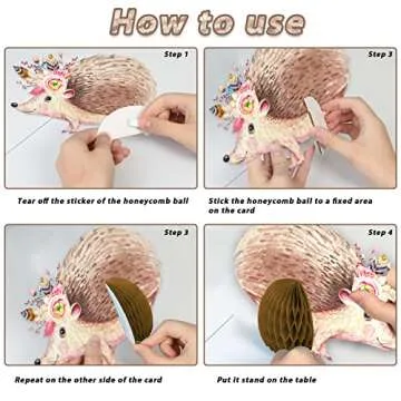 Woodland Baby Shower Animal Honeycomb Centerpieces