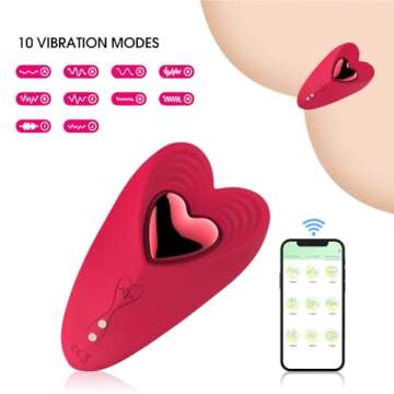 Generic Remote Control vibratiers for Women Date Night Wireless Panties,Couples Play with Massager 2033 Remote Portable Control On Quiet Pantie vibratiers for Date Night Wearable kljbuil55, Red