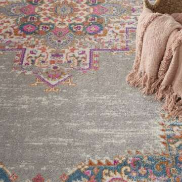 Nourison Passion Grey Area Rug - Stylish & Easy Clean