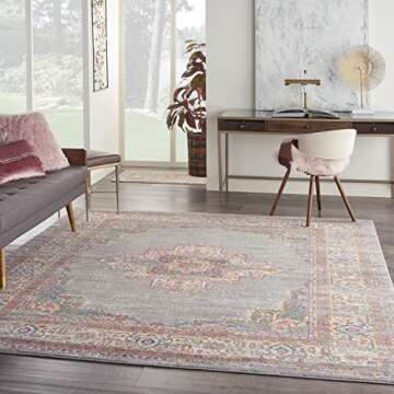Nourison Passion Grey Area Rug - Stylish & Easy Clean