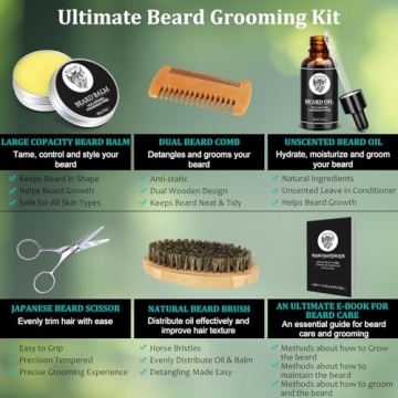 RAFFIN Beard Kit for Men - Ideal Gifts & Grooming