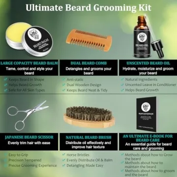 RAFFIN Beard Kit for Men - Ideal Gifts & Grooming