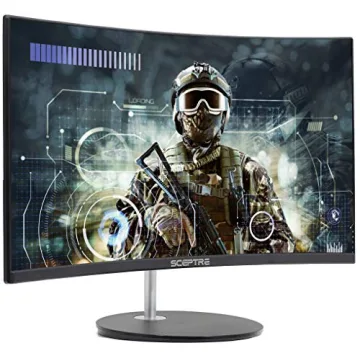Sceptre Curved 24-inch Gaming Monitor 1080p 98% sRGB HDMI x2 VGA Build-in Speakers, Machine Black