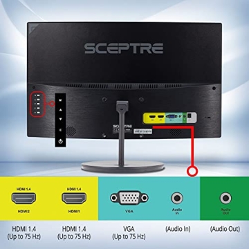 Sceptre 24" Curved Monitor 1080p Gaming LED