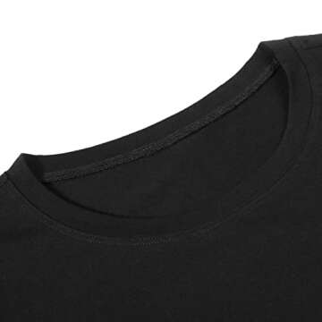 Womens Long Sleeve Crop Tops Basic Teen Girl Clothes Casual Cute Yoga Shirts Layering Slim Fitted Workout T-Shirt Black