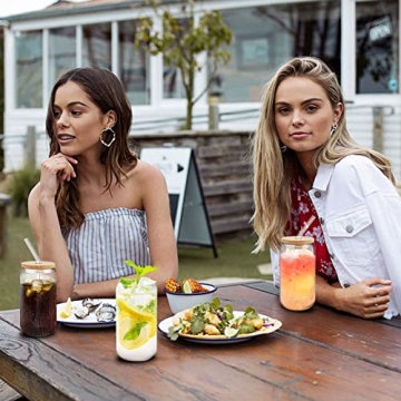 Hoteelee Eco-Friendly Drinking Glasses Set with Lids