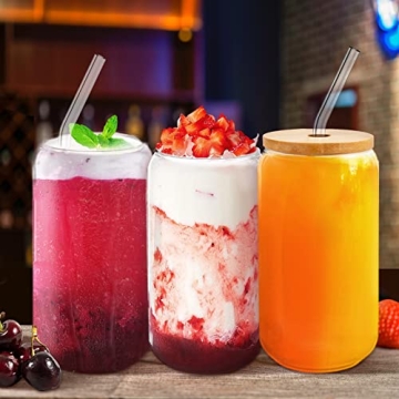 Hoteelee Eco-Friendly Drinking Glasses Set with Lids