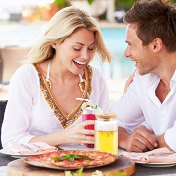 Hoteelee Eco-Friendly Drinking Glasses Set with Lids