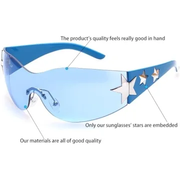 Trendy Haqptul Y2K Rimless Sunglasses for All Occasions