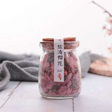 REN XIN CHANG Sakura Cherry Blossom Tea 80g/2.82oz - Salt-Pickled Cherry Blossoms Birthday Gift Idea...
