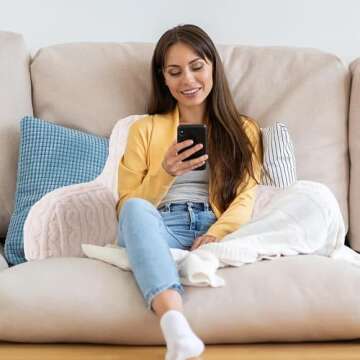 Btargot Cotton Wool Reading Pillow Bed Wedge Large Adult Backrest Lounge Cushion with Arms | Back Support for Sitting Up White