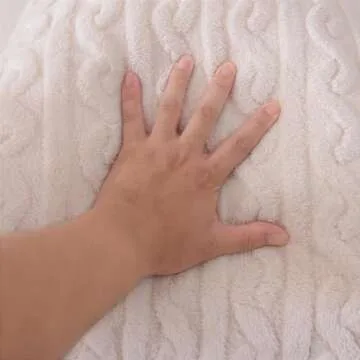 Btargot Cotton Wool Reading Pillow Bed Wedge Large Adult Backrest Lounge Cushion with Arms | Back Support for Sitting Up White