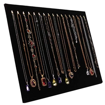 Buy Jashem Velvet Necklace Display Organizer - 17 Hooks
