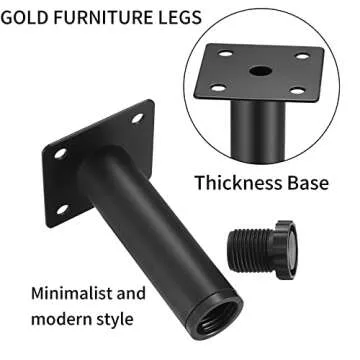 Adjustable Metal Furniture Legs for Stylish Support