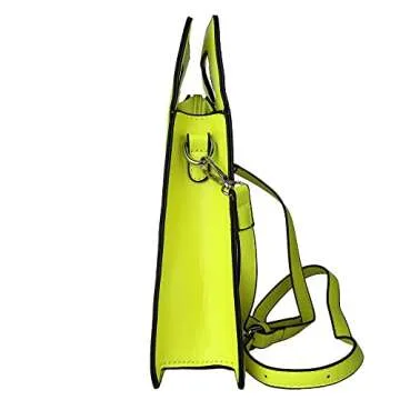 Ondeam CAUTION Shoulder bag,PU Crossbody Tote Handbag for Women(Green)