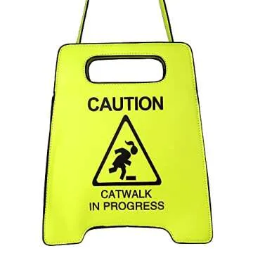 Ondeam CAUTION Shoulder bag,PU Crossbody Tote Handbag for Women(Green)