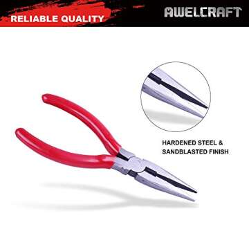 AWELCRAFT Heavy Duty Tire Repair Tools Kit - 57 PCS Set Truck Tool Box for Motorcycle, Car, ATV, Jeep, Truck, Tractor Flat Tire Plug Kit