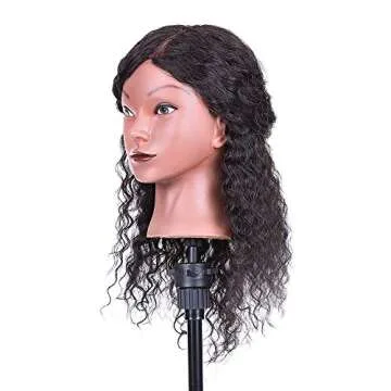 Cosmetology Mannequin Head Hairdressing Training Head for Hair Styling Practice Hair Braiding Dummy ...