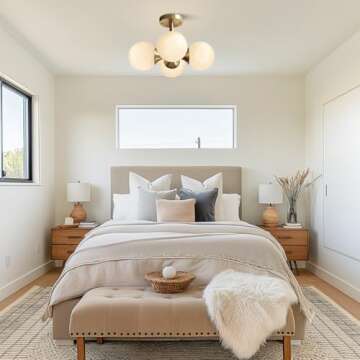 Antique Brass 4-Light Globe Ceiling Light for Any Room