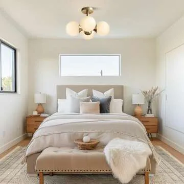 Antique Brass 4-Light Globe Ceiling Light for Any Room