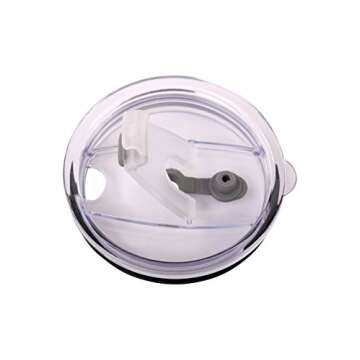 CocoStraw 4 WIDE Stainless Steel Straws + Straw hole LID Extra LONG 30 oz Fits Yeti Tumbler Rambler Cups Brand Drinking Straw (4 WIDE straws + Straw Lid)