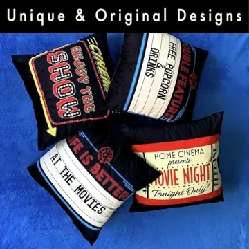 Vintage Cinema Pillow Covers - Soft Velvet Movie Decor