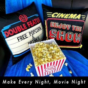 Vintage Cinema Pillow Covers - Soft Velvet Movie Decor