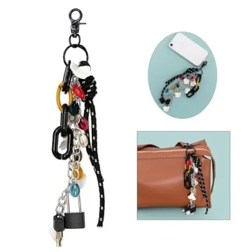 HOHOPEACH Y2K Beads Chain Bag Charms for Trendy Style