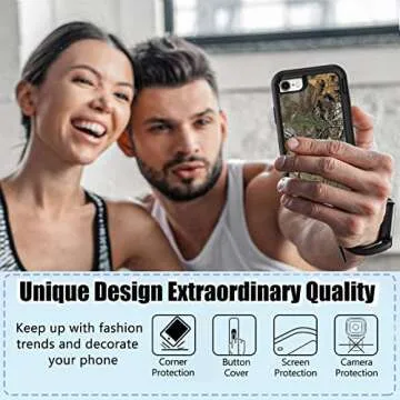 OTTARTAKS Camo iPhone Case with Screen Protector - Durable & Stylish
