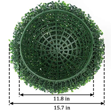 Sunnyglade 15.7" Artificial Boxwood Topiary Balls for Decor