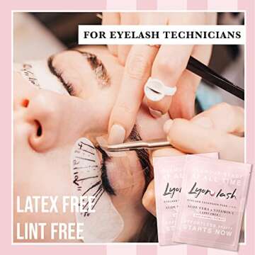 Lyon Lash Hydrogel Eye Pads - 100 Pairs for Lash Extension Magic