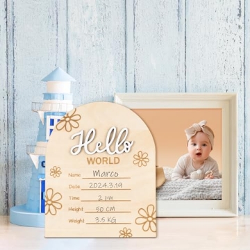 R HORSE Baby Birth Announcement Sign with Marker Pen