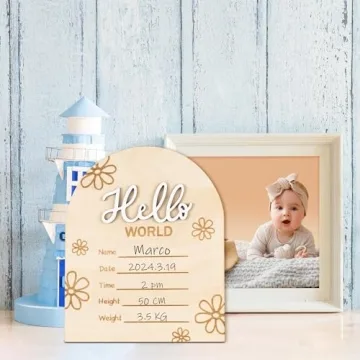 R HORSE Baby Birth Announcement Sign with Marker Pen