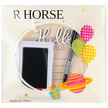 R HORSE Baby Birth Announcement Sign with Marker Pen