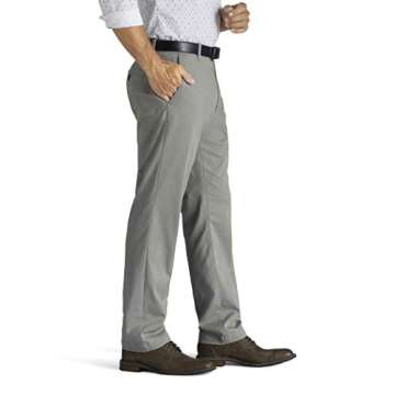 Lee Men's Big & Tall Extreme Motion Flat Front Relaxed Taper Pant Iron 46W x 34L