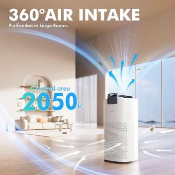 MORENTO Air Purifiers for Home Large Room Up to 2050 Ft² with PM 2.5 Air Quality Sensor, Smart WiFi...