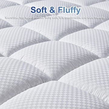 MATBEBY Quilted Full Mattress Pad - Fluffy & Cooling Comfort