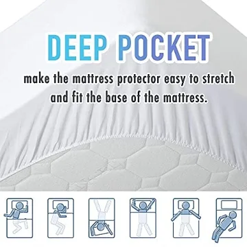 MATBEBY Quilted Full Mattress Pad - Fluffy & Cooling Comfort