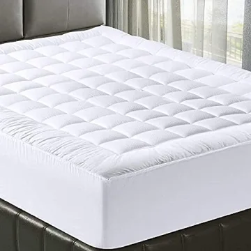 MATBEBY Quilted Full Mattress Pad - Fluffy & Cooling Comfort