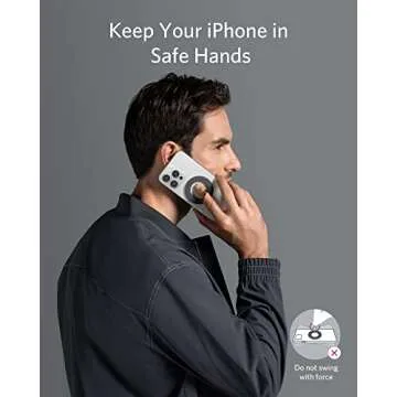 Anker Magnetic Phone Grip, MagGo 610 Ring Holder, Adjustable Kickstand, Only for iPhone 16/16 Plus/16 Pro/16 Pro Max/15/14/13/12 Series