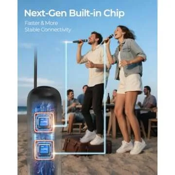 LUVUMVLT Wireless Microphones for Karaoke and Meetings