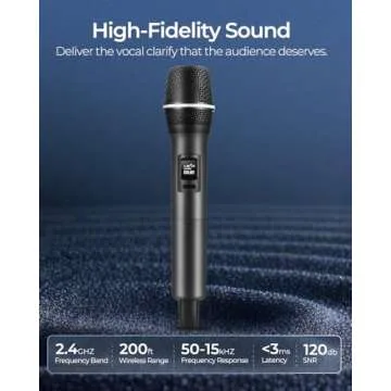 LUVUMVLT Wireless Microphones for Karaoke and Meetings