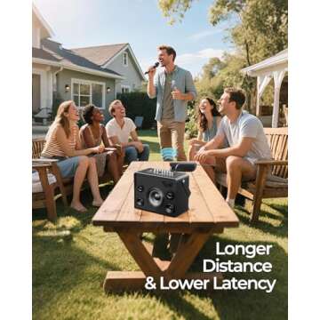 LUVUMVLT Wireless Microphones for Karaoke and Meetings