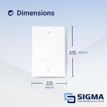 SIGMA ENGINEERED SOLUTIONS 14240WH Weatherproof Outdoor Rectangular Cover Plate for Outlet Boxes, White, Metal, 1-Gang