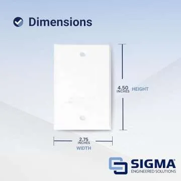 SIGMA ENGINEERED SOLUTIONS 14240WH Weatherproof Outdoor Rectangular Cover Plate for Outlet Boxes, White, Metal, 1-Gang