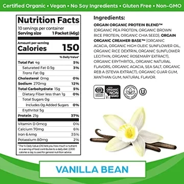 Orgain Organic Vegan Protein Powder - Tasty & Nutrient-Rich