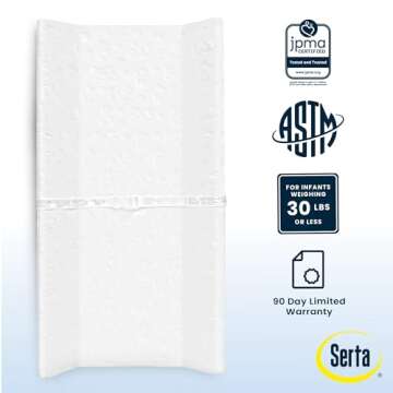 Serta Foam Contoured Changing Pad with Waterproof Cover