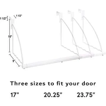 HOLDN’ STORAGE Over The Door Hanger - Door Rack Hangers for Clothes - Bathroom Over Door Hanger for Hanging Clothes & Towels - Over The Door Clothes Drying Rack, White