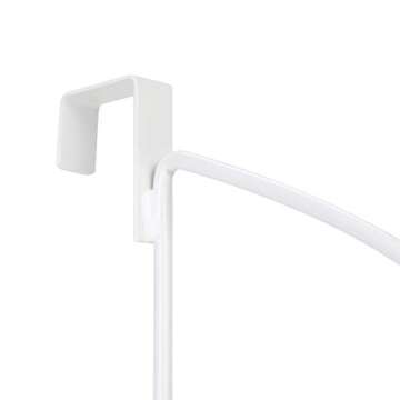 HOLDN’ STORAGE Over The Door Hanger - Door Rack Hangers for Clothes - Bathroom Over Door Hanger for Hanging Clothes & Towels - Over The Door Clothes Drying Rack, White