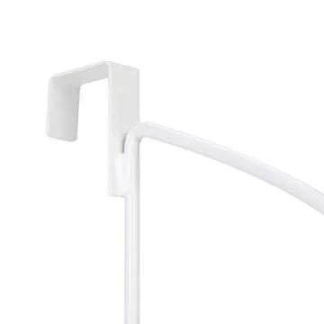 HOLDN’ STORAGE Over The Door Hanger - Door Rack Hangers for Clothes - Bathroom Over Door Hanger for Hanging Clothes & Towels - Over The Door Clothes Drying Rack, White